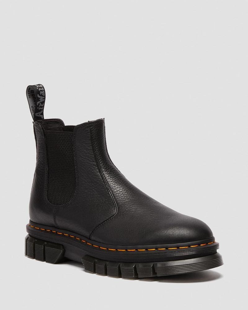 Botines Chelsea Dr Martens Rikard Lunar Cuero Hombre Negros | MX 312DFM